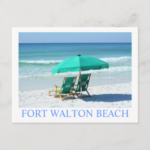Carte Postale FORT WALTON BEACH, FL - Transats verts