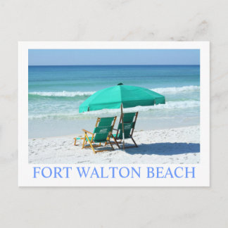 Carte Postale FORT WALTON BEACH, FL - Transats verts