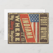 Carte Postale Fort Wayne Indiana (Devant / Derrière)