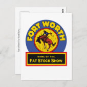 Carte Postale Fort Worth Fat Stock Show (Devant / Derrière)
