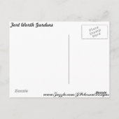 Carte Postale Fort Worth Garden Statue n° 2 (Dos)