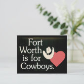 Carte Postale Fort Worth TX  Cowboy  (Debout devant)