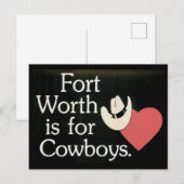 Carte Postale Fort Worth TX  Cowboy  (Devant / Derrière)