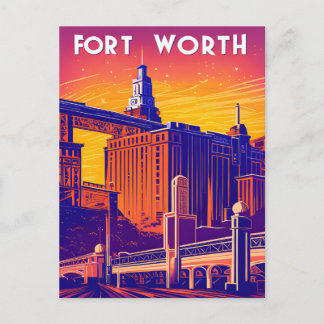Carte Postale Fort Worth, Ville aux Couleurs Vives, Voyage