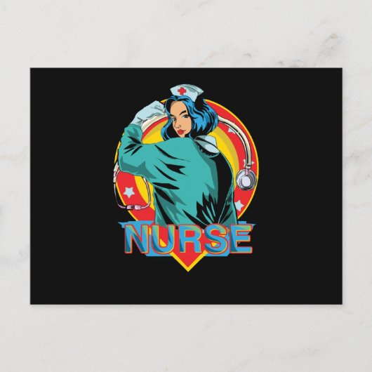 Carte Postale Forte infirmière (Devant)