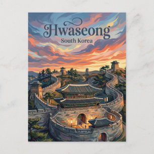 Carte Postale Forteresse de Hwaseong Corée du Sud