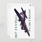 Carte Postale Forteresse volante B17 (Devant / Derrière)