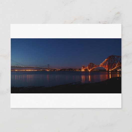 Carte Postale Forth Bridges at Night (Devant)
