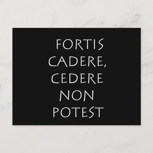 Carte Postale Fortis cadere cedere non potest (Devant)