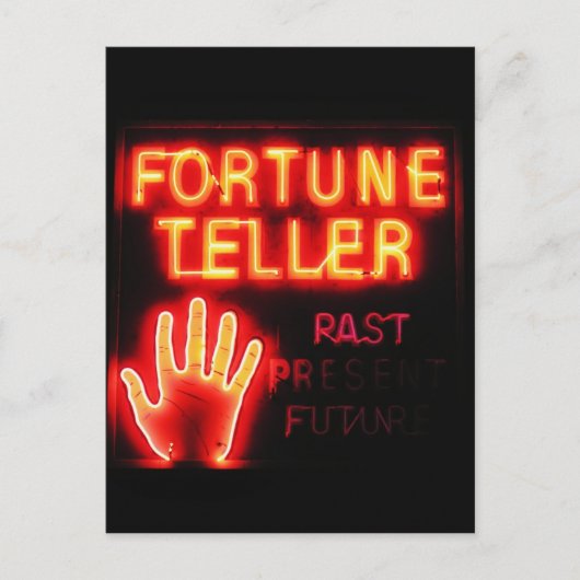 Carte Postale Fortune Teller - Présent et futur passé (Devant)