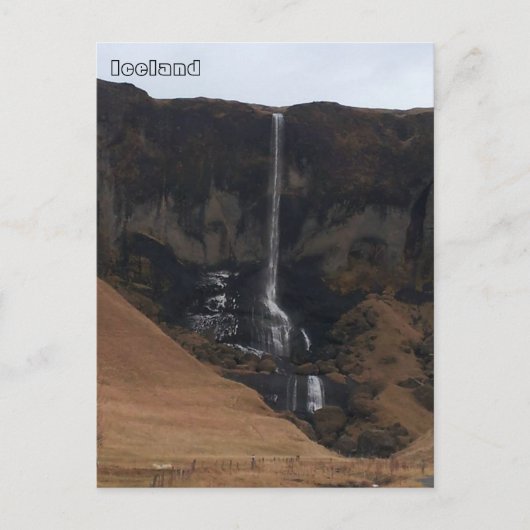 Carte Postale Foss à Siðu, sud de l'Islande (Devant)