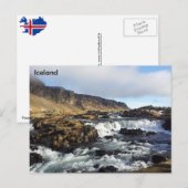 Carte Postale Fossálar, Islande du Sud (Devant / Derrière)