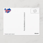 Carte Postale Fossálar, Islande du Sud (Dos)