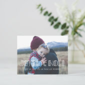 Carte postale foto Joyeux Noël typo art deco Briefkaart (Staand voorkant)