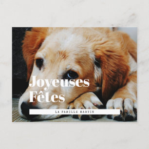 Carte postale fotostijl retro Joyeuses Fêtes Briefkaart