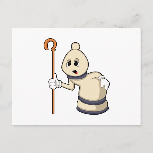 Carte Postale Fou aux échecs (Devant)