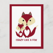 Carte Postale Fou comme un renard, Red Fox Burlap (Devant)