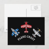 Carte Postale Fou d'avion (Devant / Derrière)