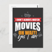 Carte Postale Fou de cinéma - Citation de films de cinéma (Devant / Derrière)