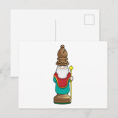 Carte Postale Fou d'échecs (Devant / Derrière)