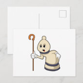 Carte Postale Fou du jeu d'échecs (Devant / Derrière)