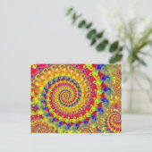 Carte Postale Fou Jaune Fractal (Debout devant)