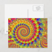 Carte Postale Fou Jaune Fractal (Devant / Derrière)