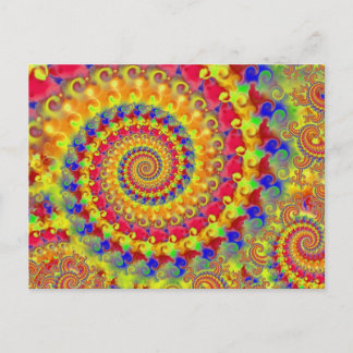 Carte Postale Fou Jaune Fractal