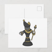 Carte Postale Fou pièce d'échecs (Devant / Derrière)