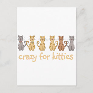 Carte Postale Fou pour des T-shirts et des cadeaux de minous
