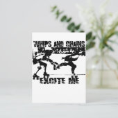 Carte Postale fouets et chaînes m'excite (Debout devant)