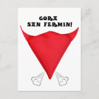 Foulard rouge de San Fermin plié en une tête de ta