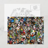 Carte Postale Foule Birdorable (Devant / Derrière)