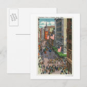 Carte Postale Foules d'été sur Washington Street (Devant / Derrière)