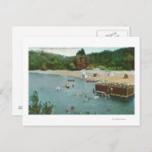 Carte Postale Foules nageant dans la rivière russe (Devant / Derrière)