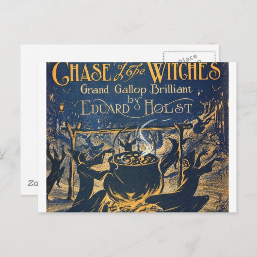 Carte Postale four à sorcières (Devant / Derrière)