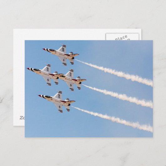 Carte Postale Four F-16 Thunderbirds fly in close formation (Devant / Derrière)