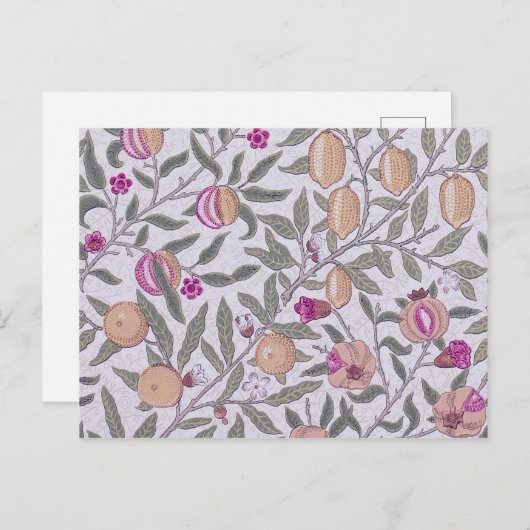 Carte Postale Four Fruit, William Morris (Devant / Derrière)