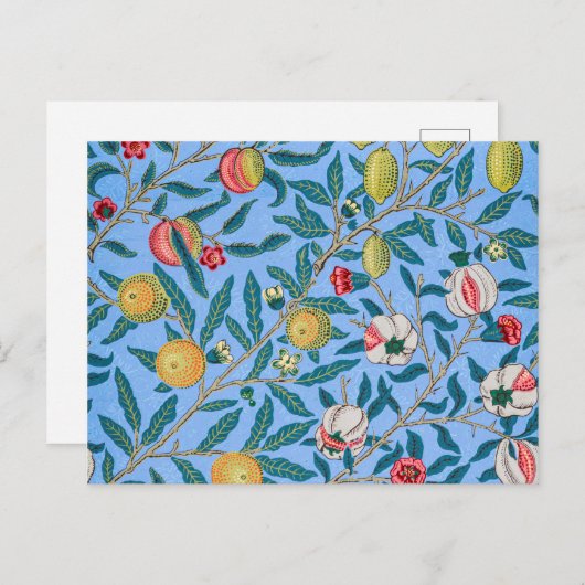 Carte Postale Four Fruit, William Morris (Devant / Derrière)