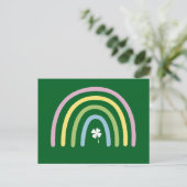 Carte Postale Four Leaf Clover Rainbow St Patrick's Day (Debout devant)