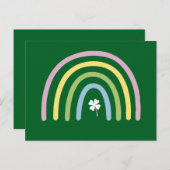 Carte Postale Four Leaf Clover Rainbow St Patrick's Day (Devant / Derrière)