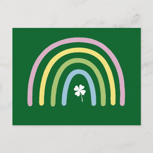Carte Postale Four Leaf Clover Rainbow St Patrick's Day (Devant)