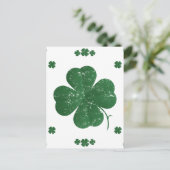 Carte Postale Four Leaf Clovers - style vintage (Debout devant)
