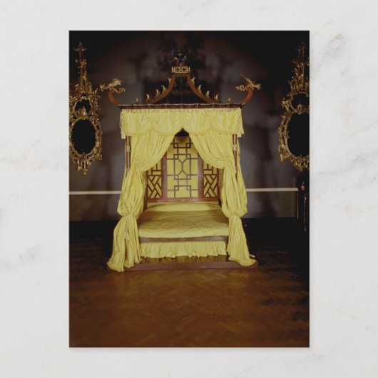 Carte Postale Four Poster Bed, style chinois, années 1750 (Devant)