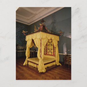 Carte Postale Four Poster Bed, style chinois, années 1750
