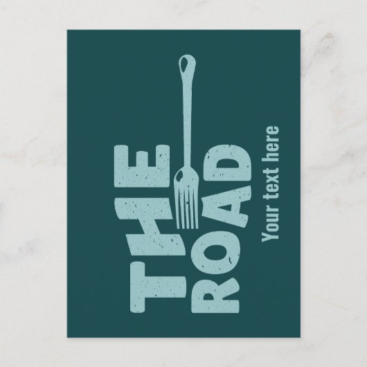 Carte Postale Fourche dans la typographie routière (Devant)