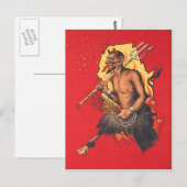 Carte Postale Fourche de Krampus (Devant / Derrière)