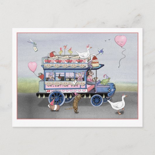 Carte Postale Fourgon de la Saint-Valentin (Devant)