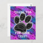 Carte Postale Fournisseur de soins pour animaux Compagnie de chi (Devant / Derrière)