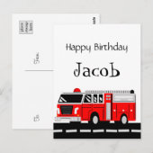 Carte Postale Fournitures de fête d'anniversaire pour camion de  (Devant / Derrière)